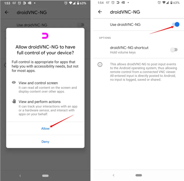 Enable View And Control Permissions