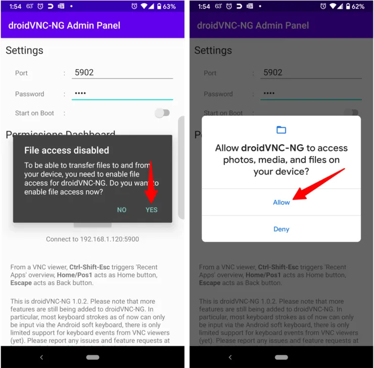 Enable File Access Permissions